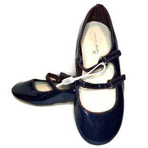 NWOT ZARA DARK BLUE BALLET FLATS